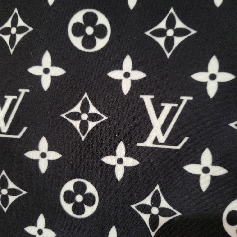 Black and white custom order scarf  100%polyester, NWOT 72"×9,5" - Picture 5 of 5